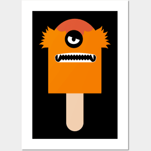 orange character icecream Posters and Art